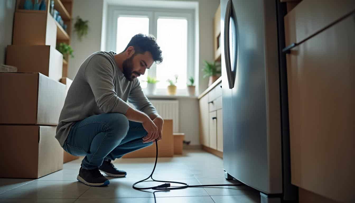 Illustration: Pourquoi faut-il attendre avant de brancher un frigo après un déplacement ?